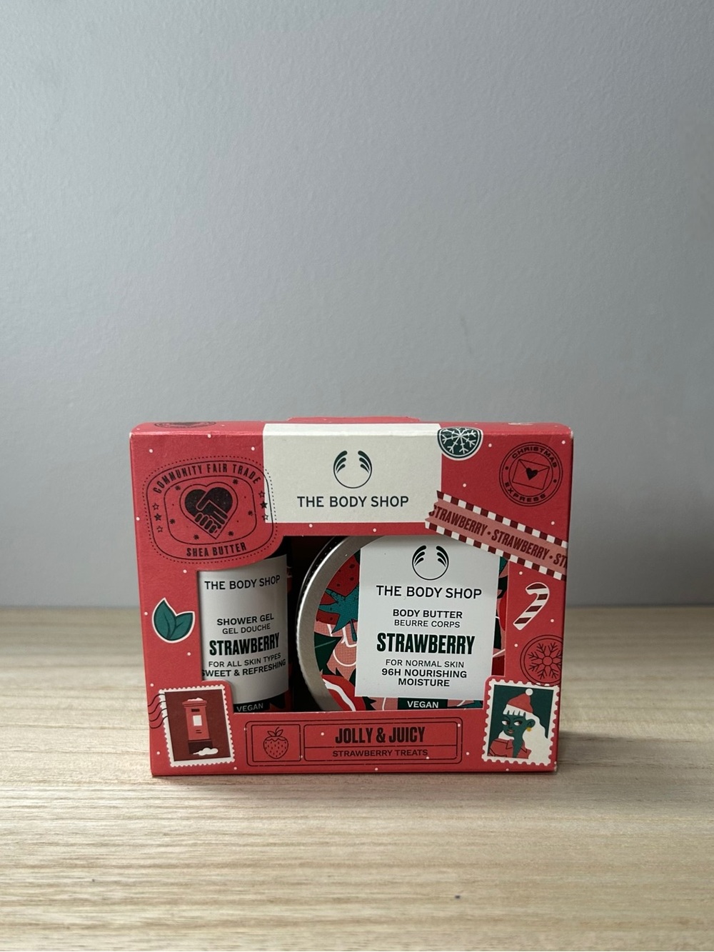 NEW The Body Shop Jolly & Juicy Strawberry Body Butter and Shower Gel